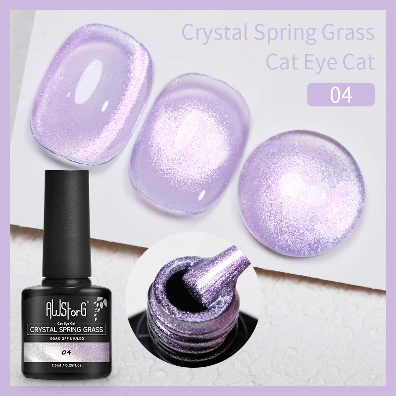 7.5ml Golden Light  Magnetic Gel Golden Gems Magnetic Gel Nail Polish Cat Nail Sparkling Glitter Semi Permanent Varnish