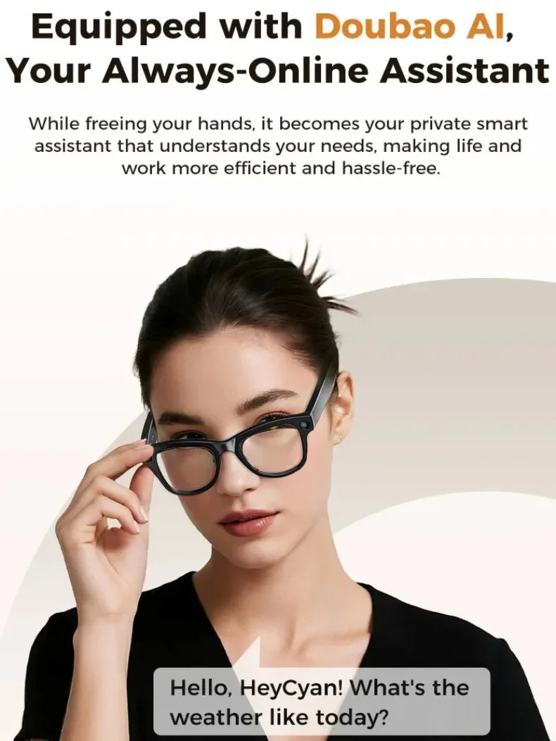 M02 Smart Sunglasses AI Translation 100+ Languages 8MP Camera Bluetooth Music Call Smart Glasses with Charging Box