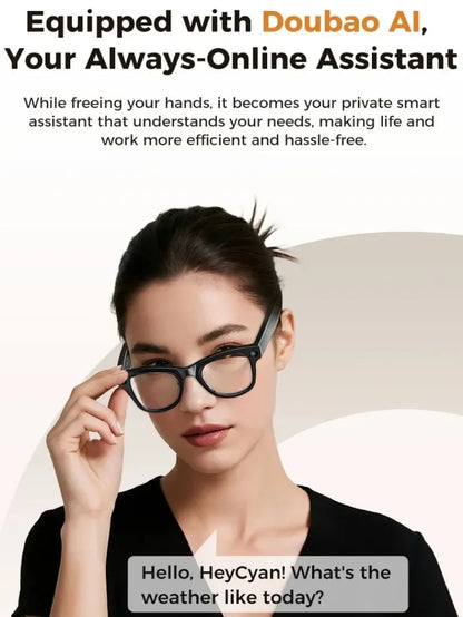 M02 Smart Sunglasses AI Translation 100+ Languages 8MP Camera Bluetooth Music Call Smart Glasses with Charging Box