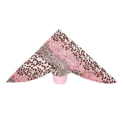 2026 New Fashion Leopard Print Headscarf Hat Soft Satin Vintage Square Turban Scarf Bohemian Hijab Women Headwear