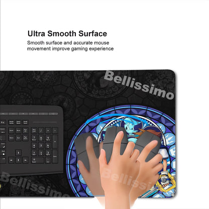 Extended Mouse Pad Anime Black Desk Mat PC K-kingdom H-hearts Keyboard Pad Laptop Gaming Accessories Table Play Mat XXL Mousepad