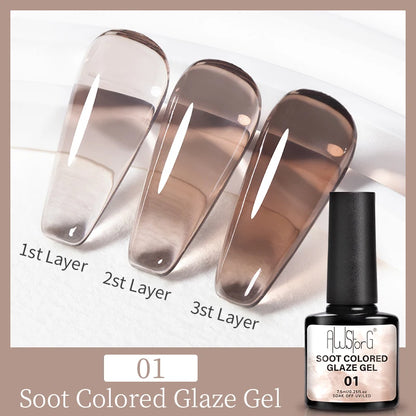 AWStorG 7.5ml Light Color Cat Eye Gel Nail Polish Pink Semi Permanent Glitter Magnetic Gel Soak Off UV LED Varnish Nail Art