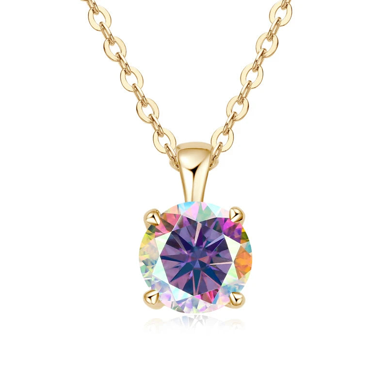 1.0 Carat Moissanite Pendants for Women Classic Wedding Necklace Original S925 Sterling Silver Jewelry