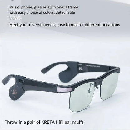 Bluetooth Smart Glasses, Directional Audio Speaker, Polarized, High Quality, Music, Speech Control, Play Phone Call,Sunglasses