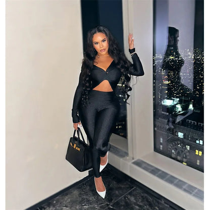 Sexy Off the Shoulder Birthday Jumpsuit for Women Night Club Outfit Party Hollow Out Ruched Skinny Long Sleeve Rompers Full Body