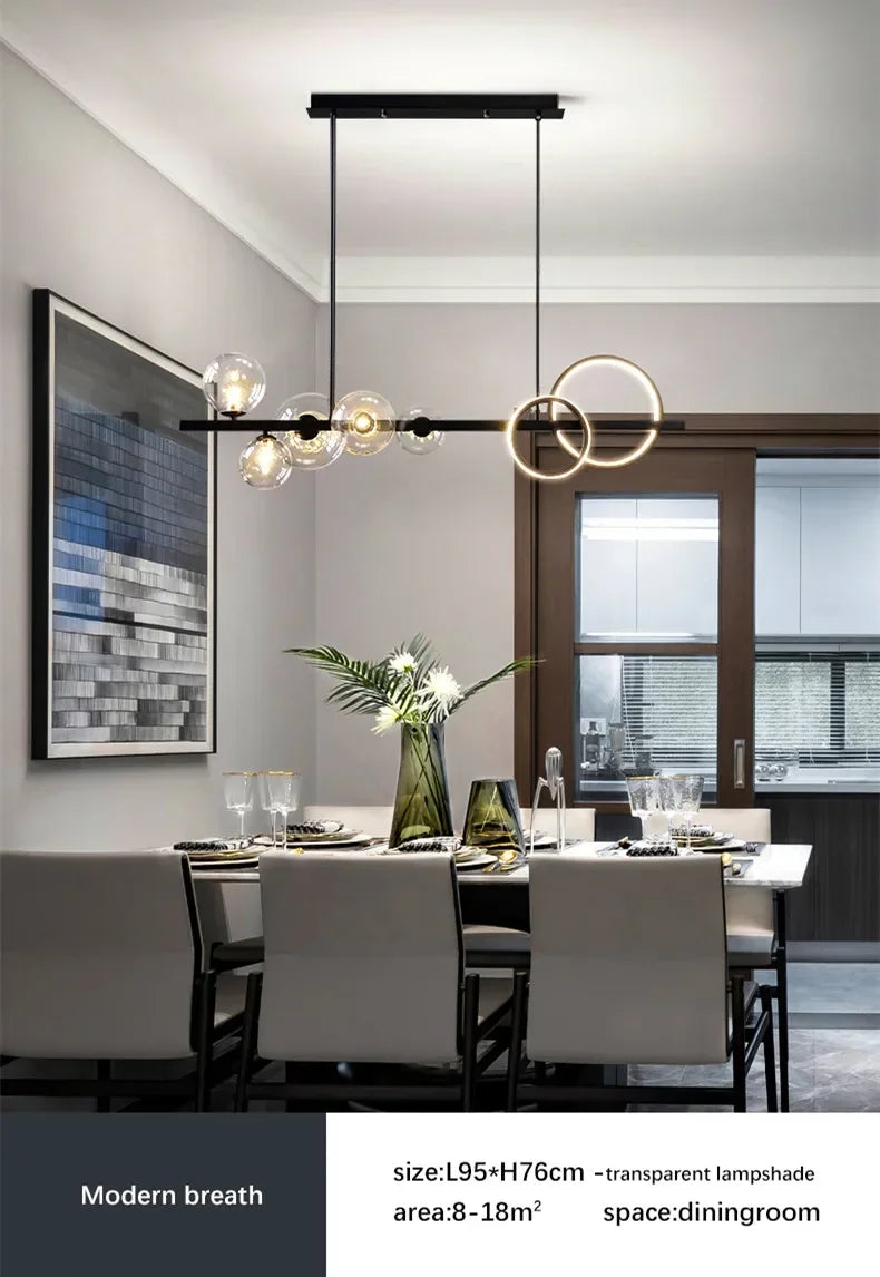 Magic Bean Long Pendant Lights Nordic Restaurant Modern Creative Kitchen Light Luxury Living Room Bar Decor Lighting G9 Bulb