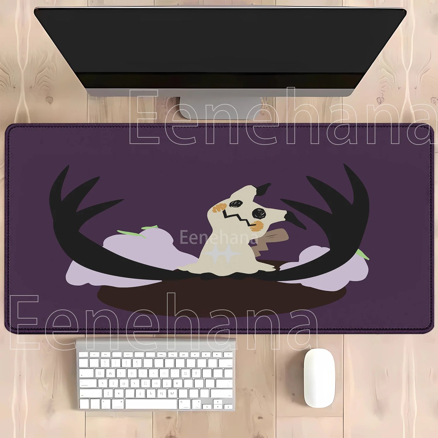 Gaming Pokemon Mimikyu Anime Kawaii PC Mouse Pad Keyboard Overlock Larger Mousepad PC Offices Non-slip Base HD Printing Desk Mat