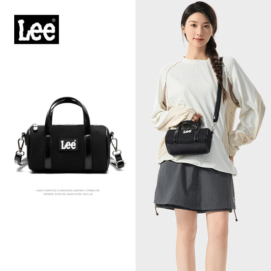 LEE Mini Classics Black Ladies Handbag Shoulder Bag Women Oxford Leather Strap Casual Small Travel Crossbody Bag Phone Pack