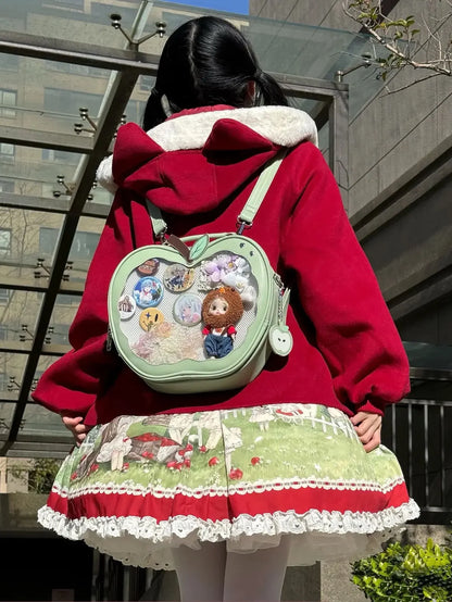 Kawaii Ita Backpack Creative Apple Women's Ita Bag Original Cute Five Pointed Star Street Fashion Harajuku Girl Crossbody Bags