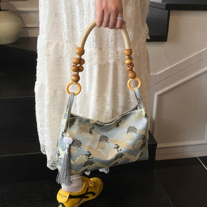 Shoulder Bags Tassel Decoration Embroidered National Style Hasp Sewing Thread 2026 Spring New Hot Sale Women's Handbags