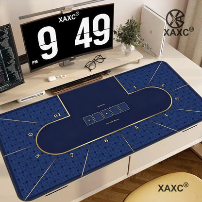 Texas Hold 'Em Poker Design Mouse Pad Desk Mat Gaming Mats Non-Slip Stitched Edge PC Accessories Keyboard Card Mat HYBXXC