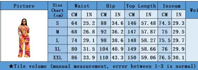 CM.YAYA Women Wide Leg V-neck Halter Sleeveless Print Jumpsuits 2024 Summer Night Club Street Playsuit One Piece Suit Rompers