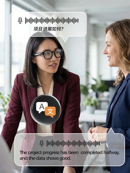 Smart Glasses AI Translation 8MP HD Camera 4K Shooting Image Bluetooth Call Recording Music Smart Sunglasses