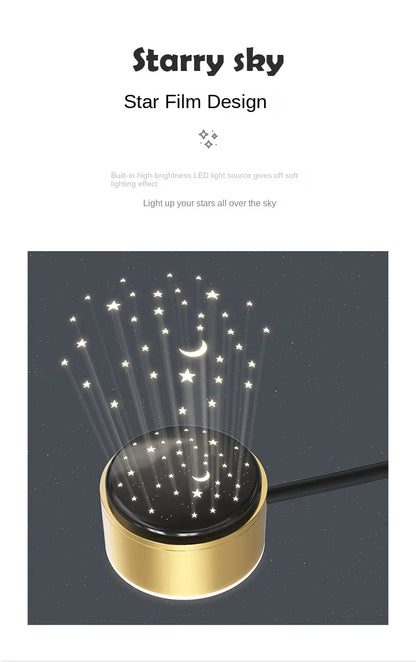 2025 New Chandeliers Romantic Starry Modern Ceiling Light Fixture 6 Lights White Creative Home Stepless Dimmable Ceiling Lamp