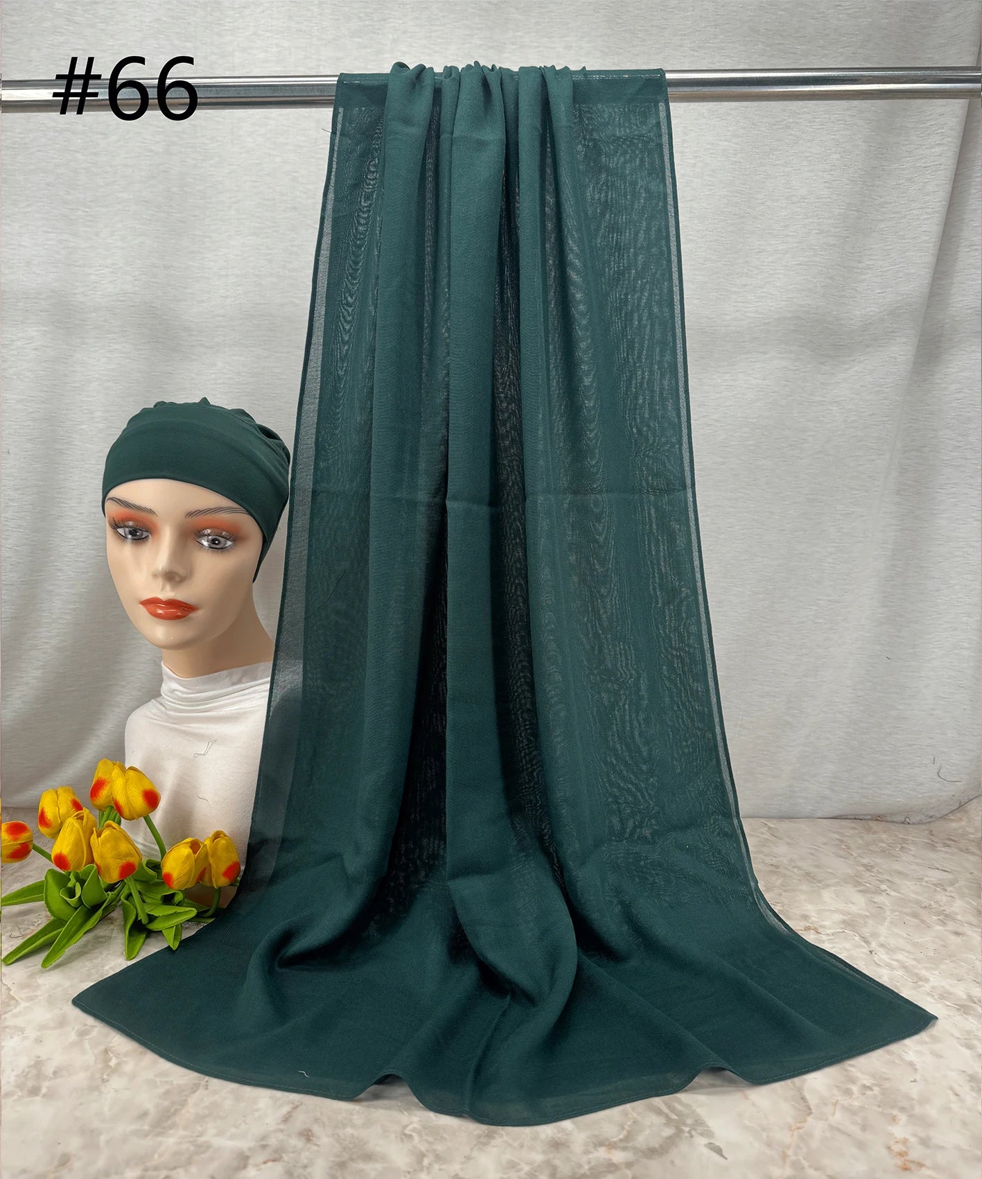 110colors Modal Hijab with Modal Undercap Set Basic Stretchy Pullover Headscarf Thin Breathable Sunscreen Head Wrap Hijabs Scarf