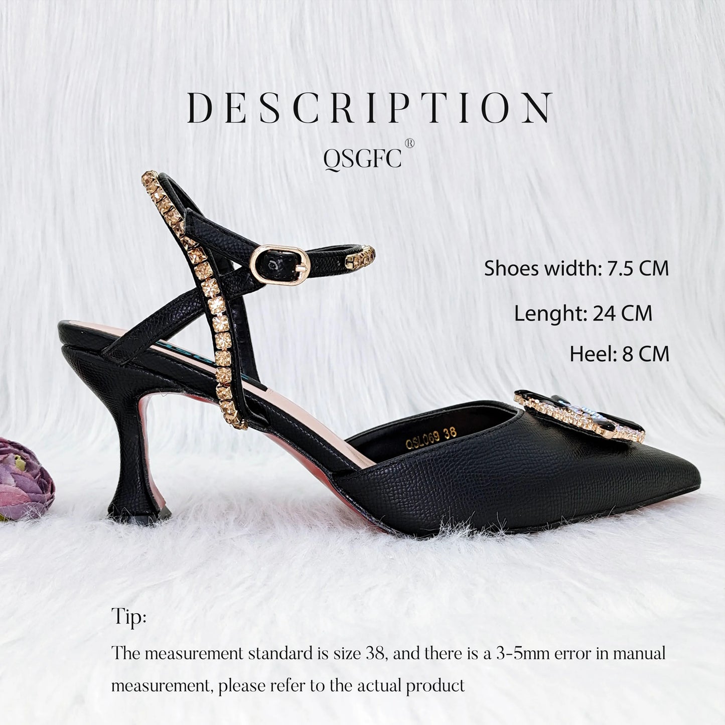 QSGFC High Quality Women's Pumps And Bag Silver Color Full Of Rhinestones High-Grade Materials For Nigerian Wedding Party