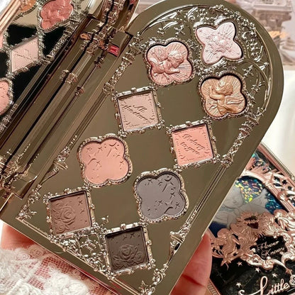 Flower Knows Little Angel Eyeshadow Palette Hand Mirror Brush Set Delicate Matte Glow Shimmer Flowerknows Edens Angel Eyeshadows