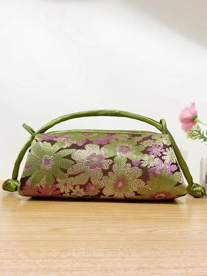 Fashion Luxury Chinese Style Silk Bag Women Handbag Japanese Hand Embroidery Totes Cheongsam Female Cosplay Bags Clutch Purses