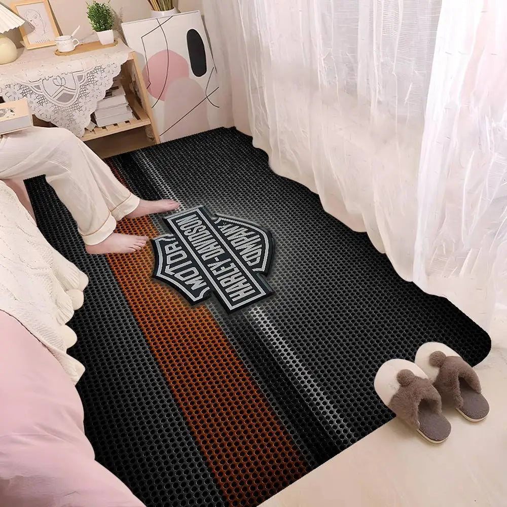 Motorcycle H-Harley D-Davidson Door Mat Kids Room Bedroom Decoration Balcony Anti-Slip Doormat Living Room Doormat Area Rug