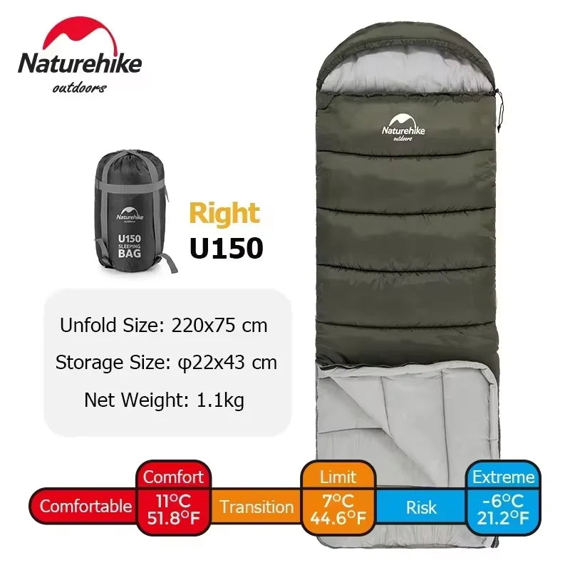 Naturehike Sleeping Bag Ultralight Winter Sleeping Bag Lightweight Waterproof Sleeping Bag Outdoor Camping Sleeping Bag