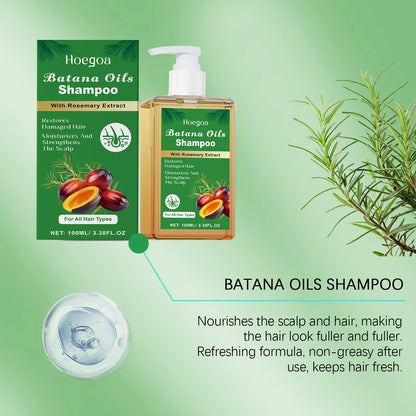 HOEGOA Batana Oils Shampoo All-Round Scalp Care Keep Healthy Luster Promotes Hair Growth Prevents Hair Loss