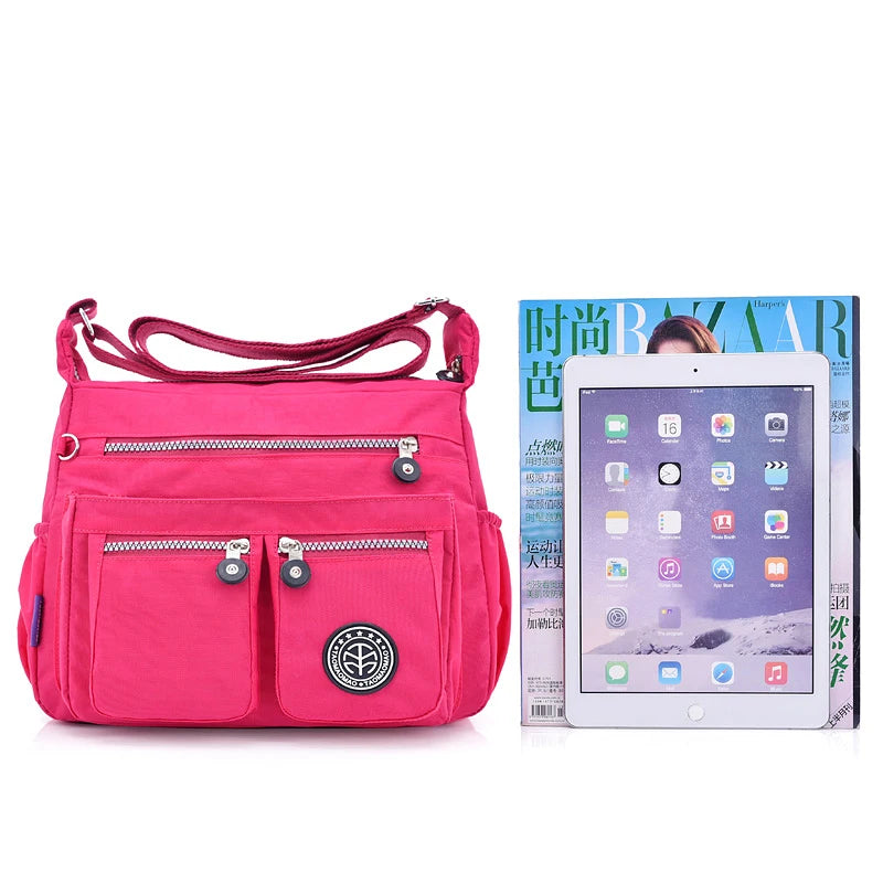 Women Nylon Shoulder Bags Female Solid Zipper Luxury Female Handag Designer Messenger Bags Summer Beach Crossbody Bag Sac A Main