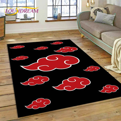 Cartoon 3D I-Itachi Japan Anime Carpet Rug for Living Room Bedroom Home Sofa Decoration,Kids Play Area Rug Non-slip Floor Mat