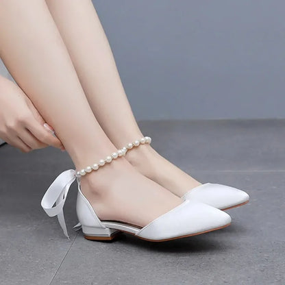 Summer New Women Shoes Fashion Pointed Tip Flat Sandals for Woman Elegant Dress Wedding Shoe Luxury Designer Shoes Zapatos Mujer