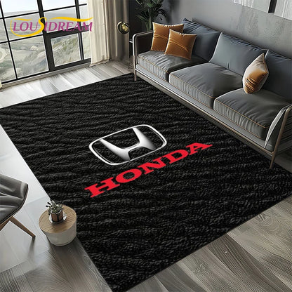 Racing Car H-HONDA HRC Motorcycle Carpet Rug for Living Room Bedroom Home Sofa Decoration,Kids Area Rug Non-slip Floor Mat Gift