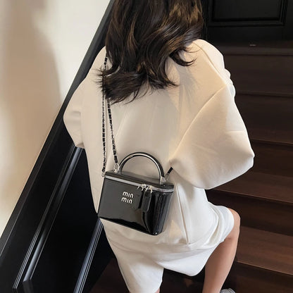 Women Square Handbags 2025 Spring Fashion Chains Crossbody Bags Soft PU Shoulder Bag Ladies Elegant Chic Mini Mobile Phone Bags