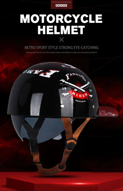 Vintage personalized men's and women's baseball caps motorcycle helmets ladybug helmets electric car baseball caps, half helmets