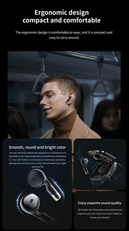 BT Call Blue Tooth Headphones Watches 2.01" Headset 2 in 1 Smart Watch Heart Rate Sport Fitness Bracelet TWS Earphone Smartwatch