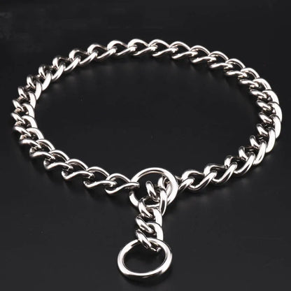 Seamless 304 Stainless Steel Dog Choke Collar Slip P Chain - Adjustable Heavy Duty Training Collar for Small  Medium Large Dogs