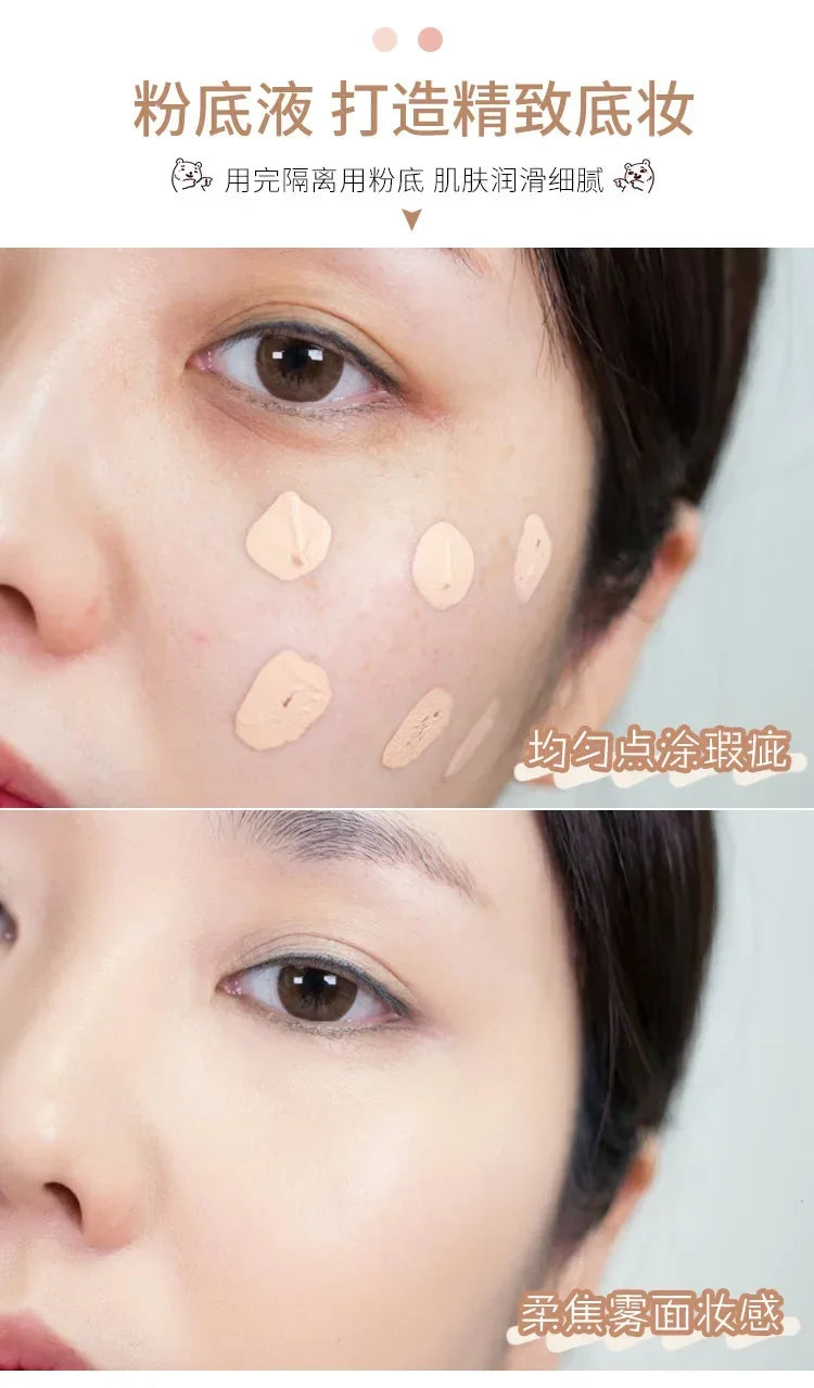 4pcs Make Up Set Initial Beauty Skin Makeup Primer Moisturizing Oil Control 3-in-1 Setting Powder Cosmetics Wholesale Christmas