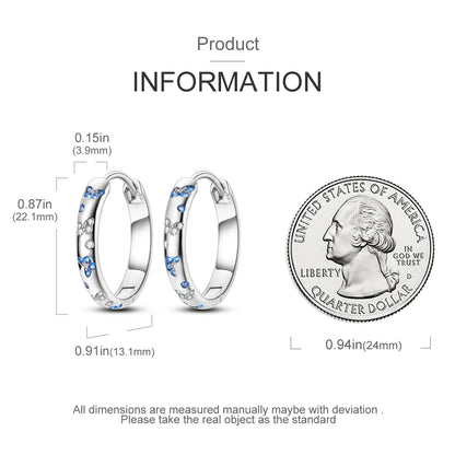 925 Sterling Silver Original Hoop Earring For Woman Luxury  Pendientes Wedding Jewelry Gift