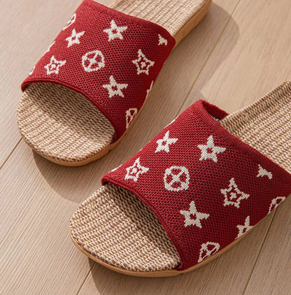 Hemp Women's Slippers Home Spring Summer Luxury Designer Woman Shoes Flats Indoor Elegant Slides Fashion Soft Sole Lightweight