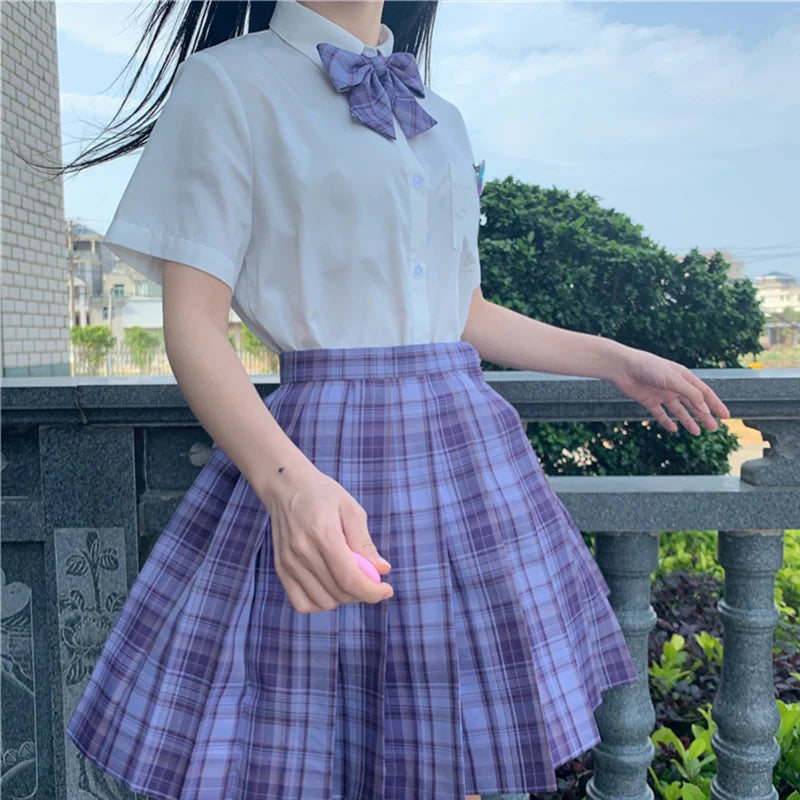 Japanese Bow Tie Skirt Set Student Pleated Skirt Jk Uniform Korean School Sexy Girl Preppy Style Seifuku Japanese School Uniform