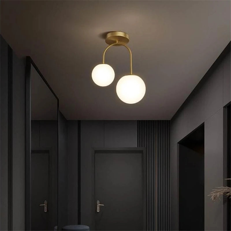 Nordic Glass Balls Ceiling Lights Restaurant Bar Home Decor Hanging Lamp Modern LED Living Room Bedroom Fixtures Indoor Lighting