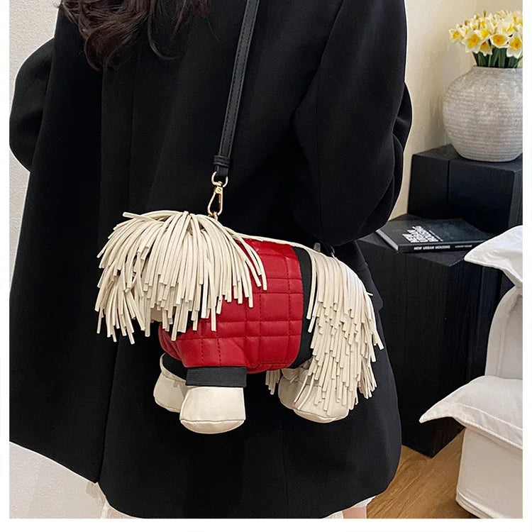 Unique Designer Purse and Handbags for Women Leather Shoulder Bag High Quality 3D Dog Shape Wedding Evening Clutch Bag Party Bag