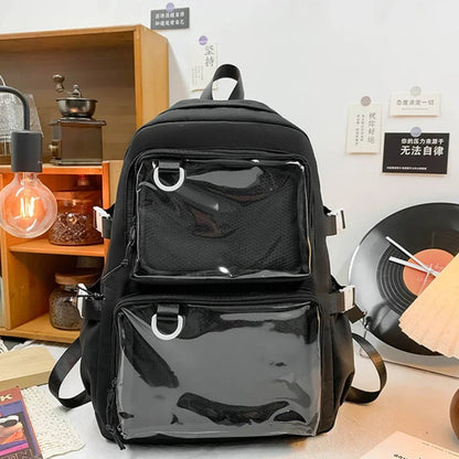 Japanese Kawaii Itabag Women New 2026 Transparent Backpack Women Large Capacity Ita Backpack School Bags for College Student JK