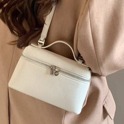 Premium sense of niche lychee grain shoulder bag simple fashion lunch box women's bag exquisite mini handheld crossbody bags