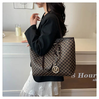 Large Capacity Commuting Tote Bags Fashionable Printed Pu Leather Handbag for Women College Students Class Handbags Shoulder Bag