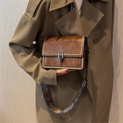 Mini Cross-Body Bags for Women, Adjustable Strap, Small Square Design Purse, Fashion Shoulder Bag, New Designer Mini Leather Bag