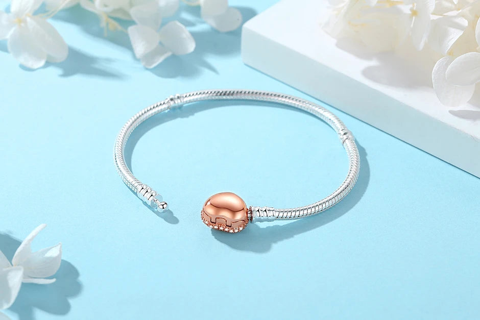 925 Sterling Silver Bracelets Bangles Original Love Heart Clasp Charms Beads Snake Chain Luxury DIY Jewelry For Women Gift