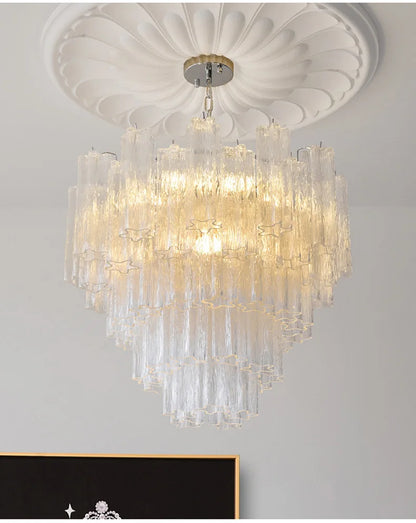 Luxury Glass Pendant Ceiling Light Fixture Chandelier Led Ceiling Lamp Modern Hanging Chandelier Lights Salon Chandeliers Lustre