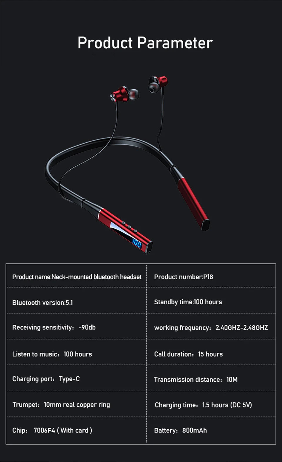 EARDECO Original Bluetooth Headphone 5.1 Earphones Neckband Wireless Headphones HIFI Sound Magnetic Headset Sports Bass Stereo