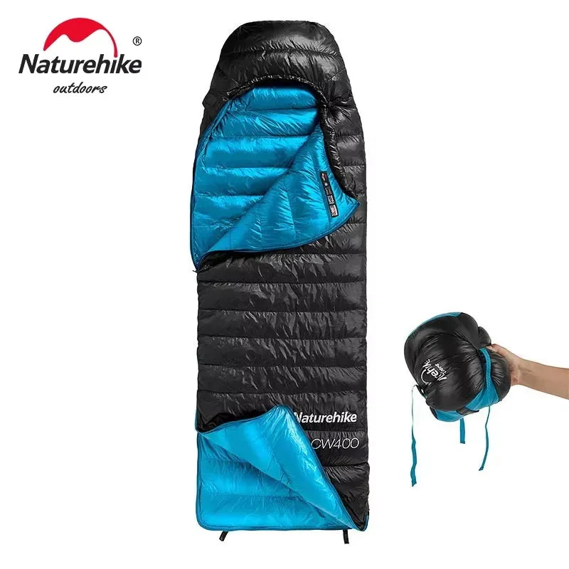 Naturehike CW400 CW700 Sleeping Bag Lightweight Duck Down Winter Thick Warm Ultralight Outdoor Hiking Camping Travel Equipment