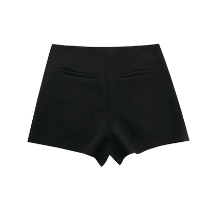HXAO Women's Skort High Waist Brown Skirt Pants Stylish Summer Pink Black Mini Skirt Shorts Asymmetric Casual Off White Skort