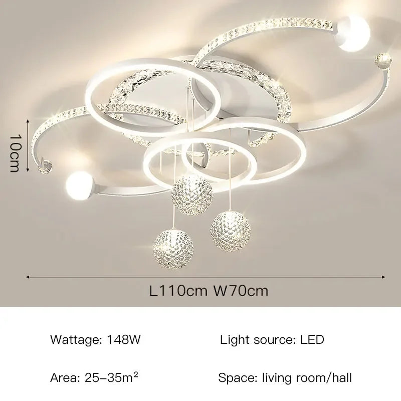 Modern Luxury LED Ceiling Chandeliers Lamps Design Creative Suspension Pendant Lights Home Decor Items Living Room Bedroom Villa