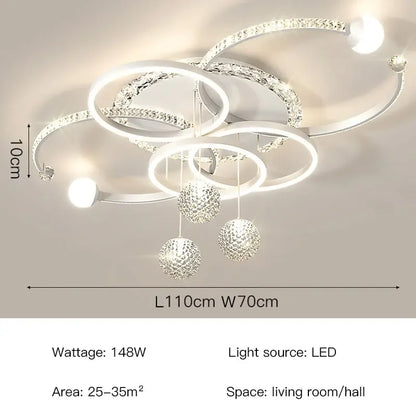 Modern Luxury LED Ceiling Chandeliers Lamps Design Creative Suspension Pendant Lights Home Decor Items Living Room Bedroom Villa